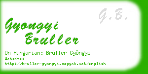 gyongyi bruller business card