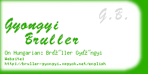 gyongyi bruller business card